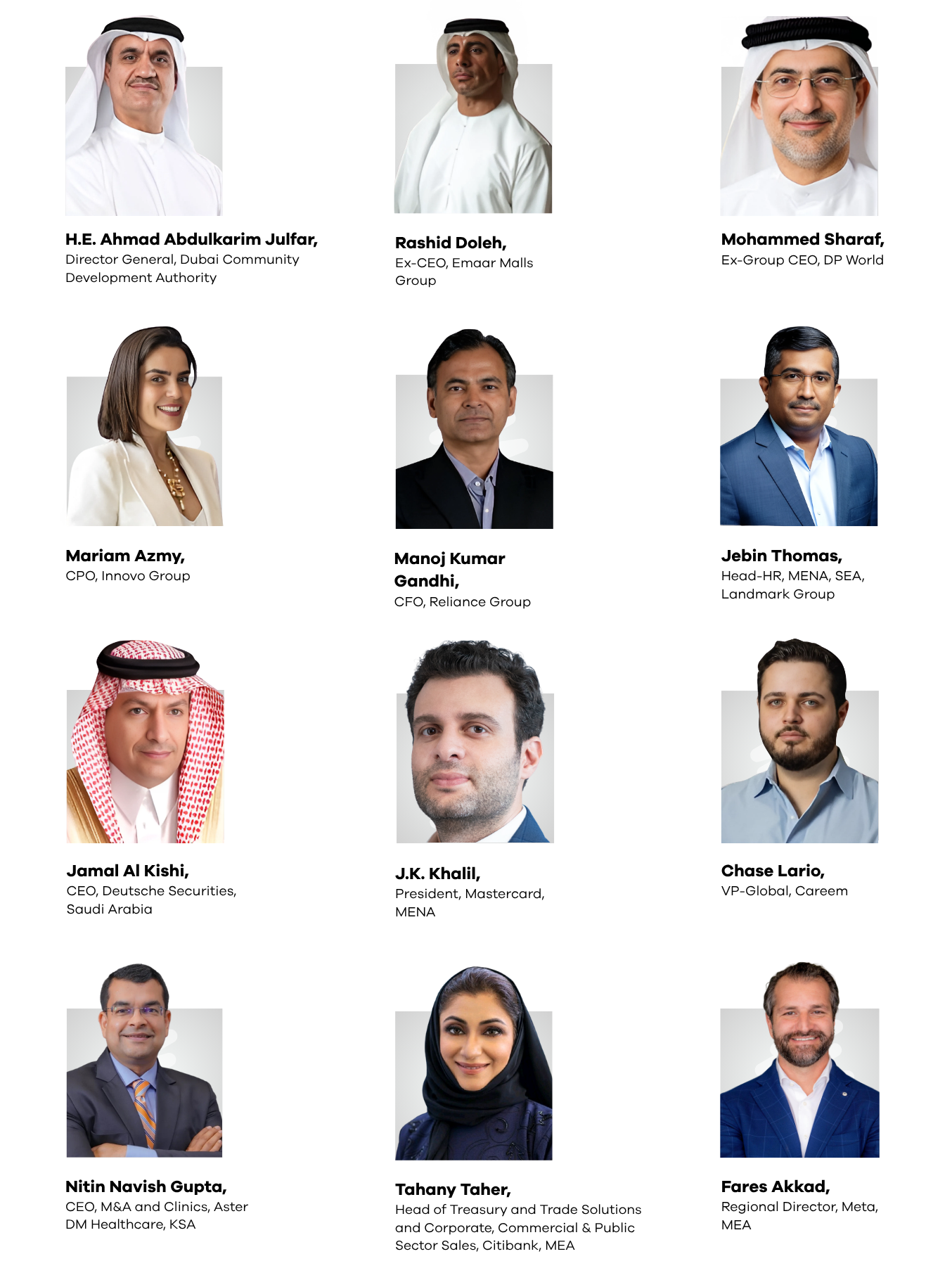 Masters' Union practitioners — twelve global CXOs, founders, and senior operators teaching at Tetr College of Business